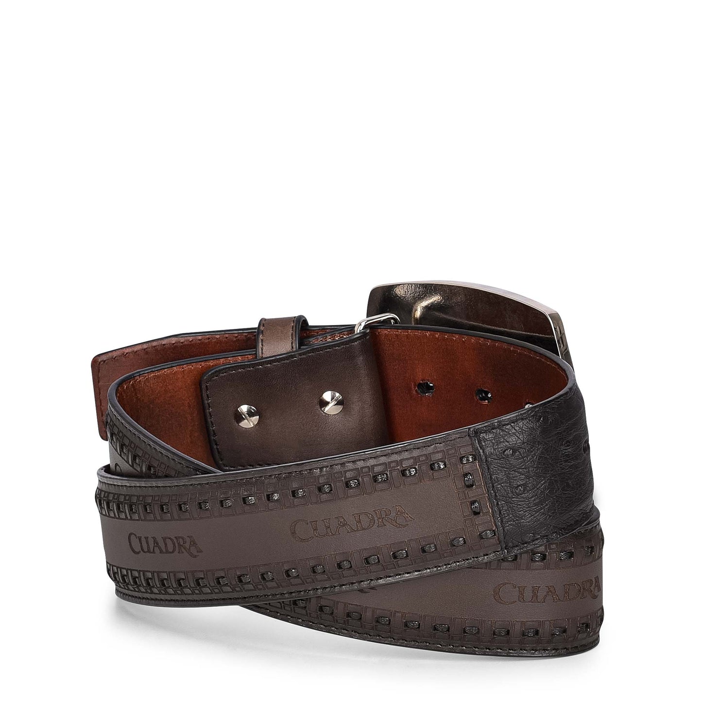 Cuadra Black Ostrich Laser & Woven BC205