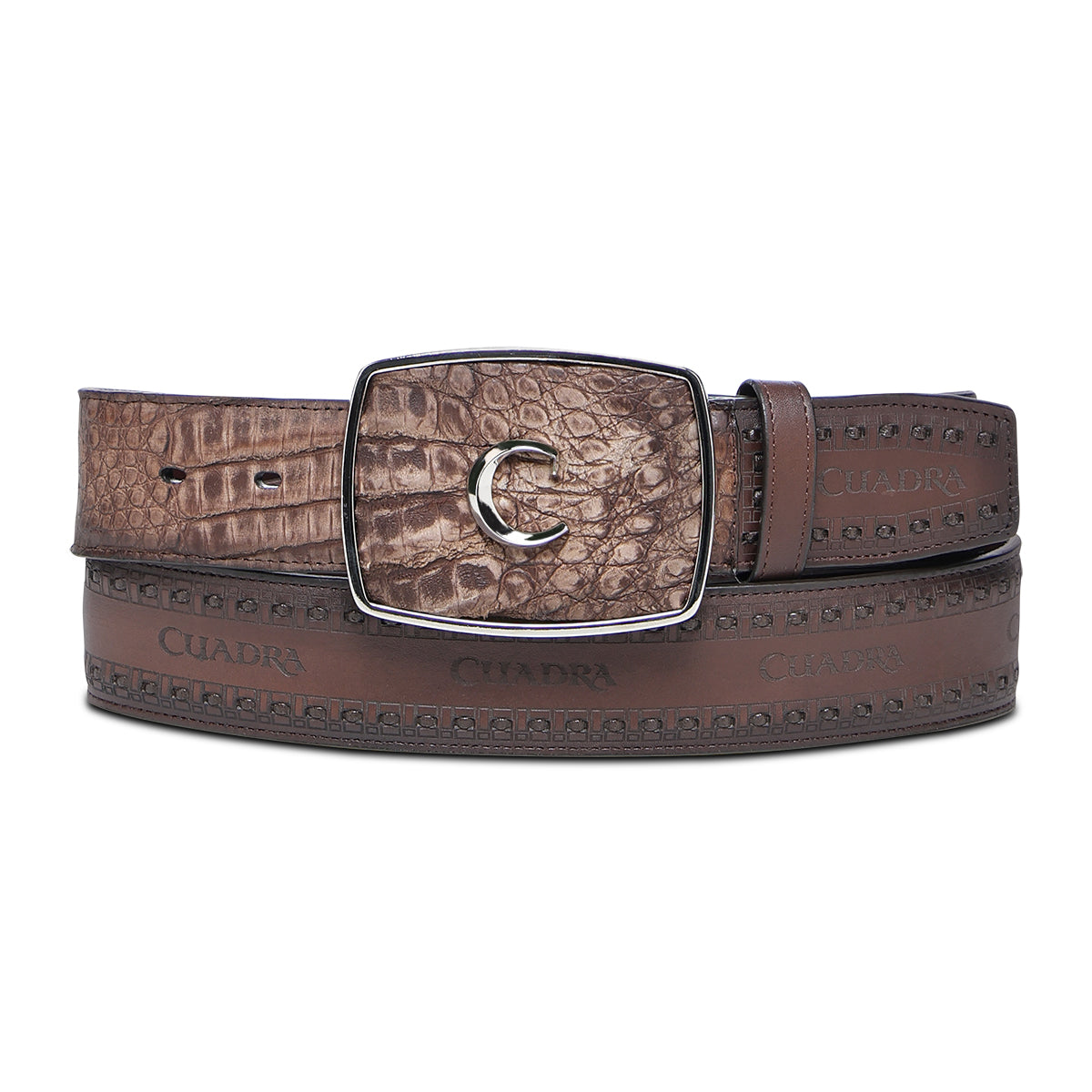 Cuadra Belt Honey Caiman Laser Belt BC171