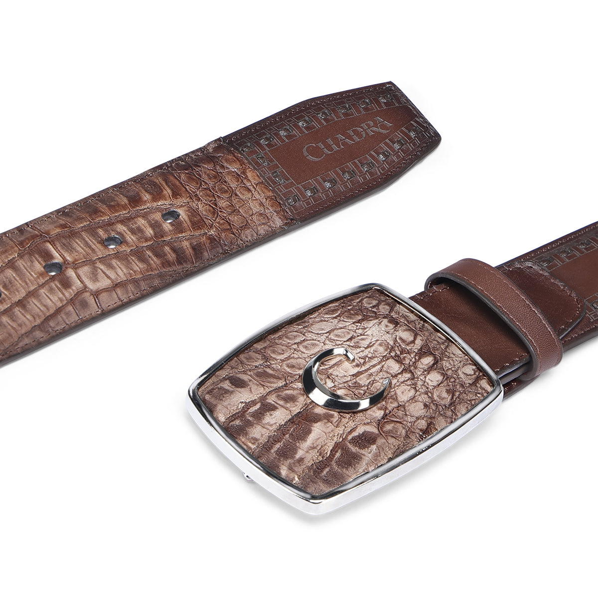 Cuadra Belt Honey Caiman Laser Belt BC171