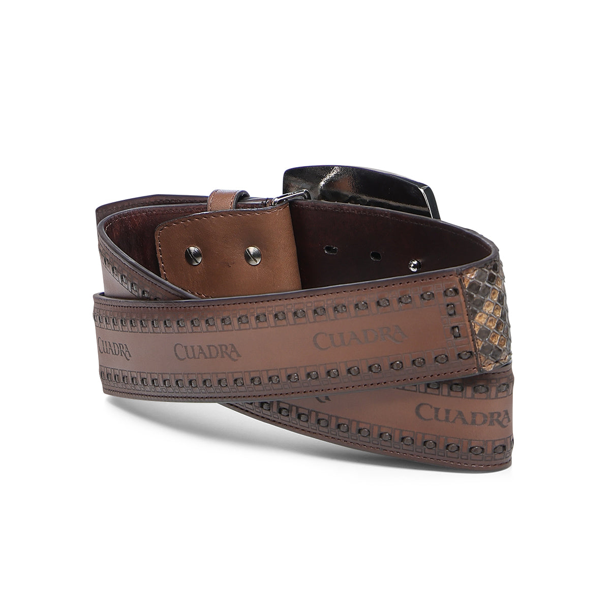 Cuadra Brown Python Belt BC424