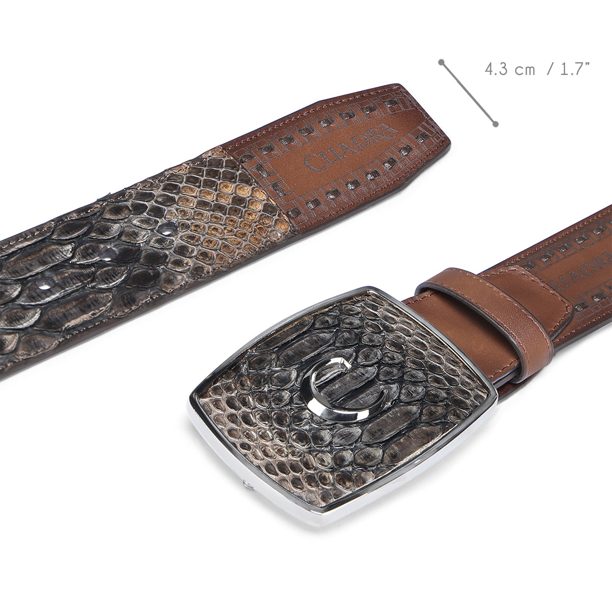 Cuadra Brown Python Belt BC424