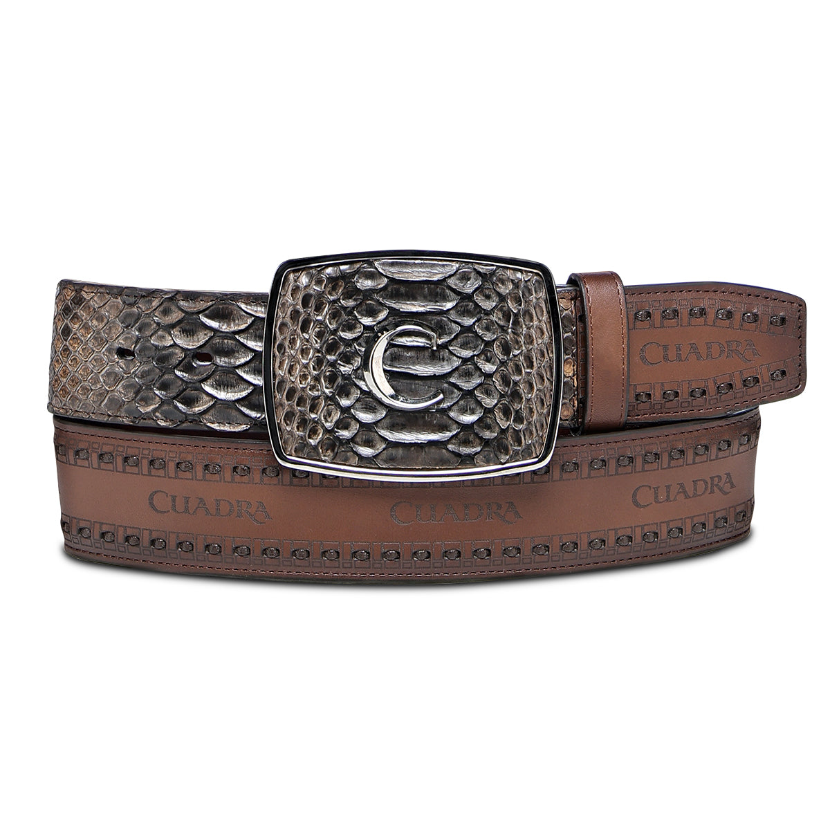 Cuadra Brown Python Belt BC424
