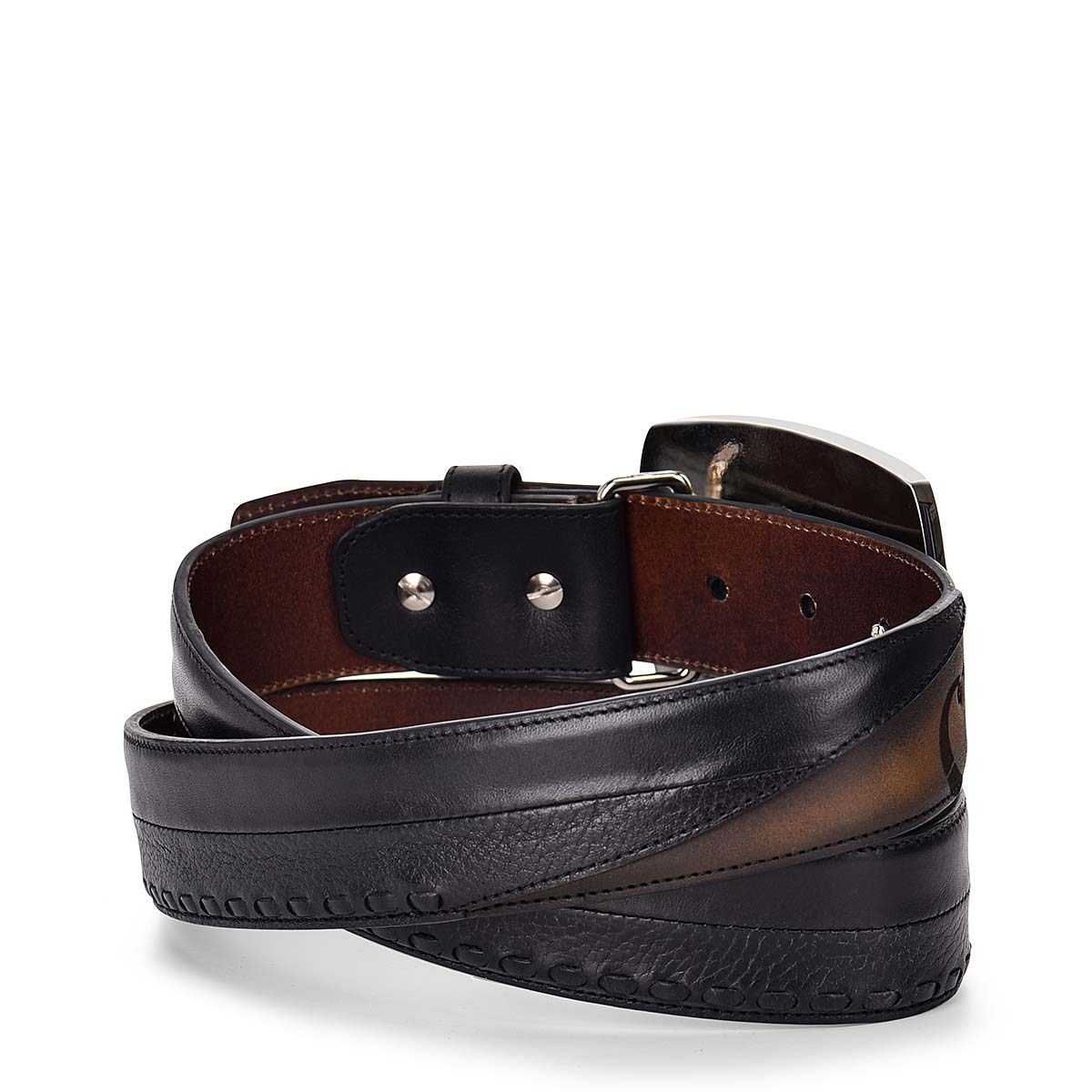 Cuadra Tobacco Laser & Woven Belt BC244