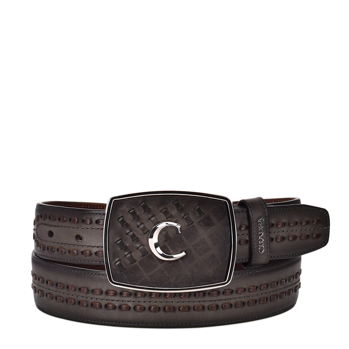 Cuadra Over Black Laser & Woven  Belt BC248