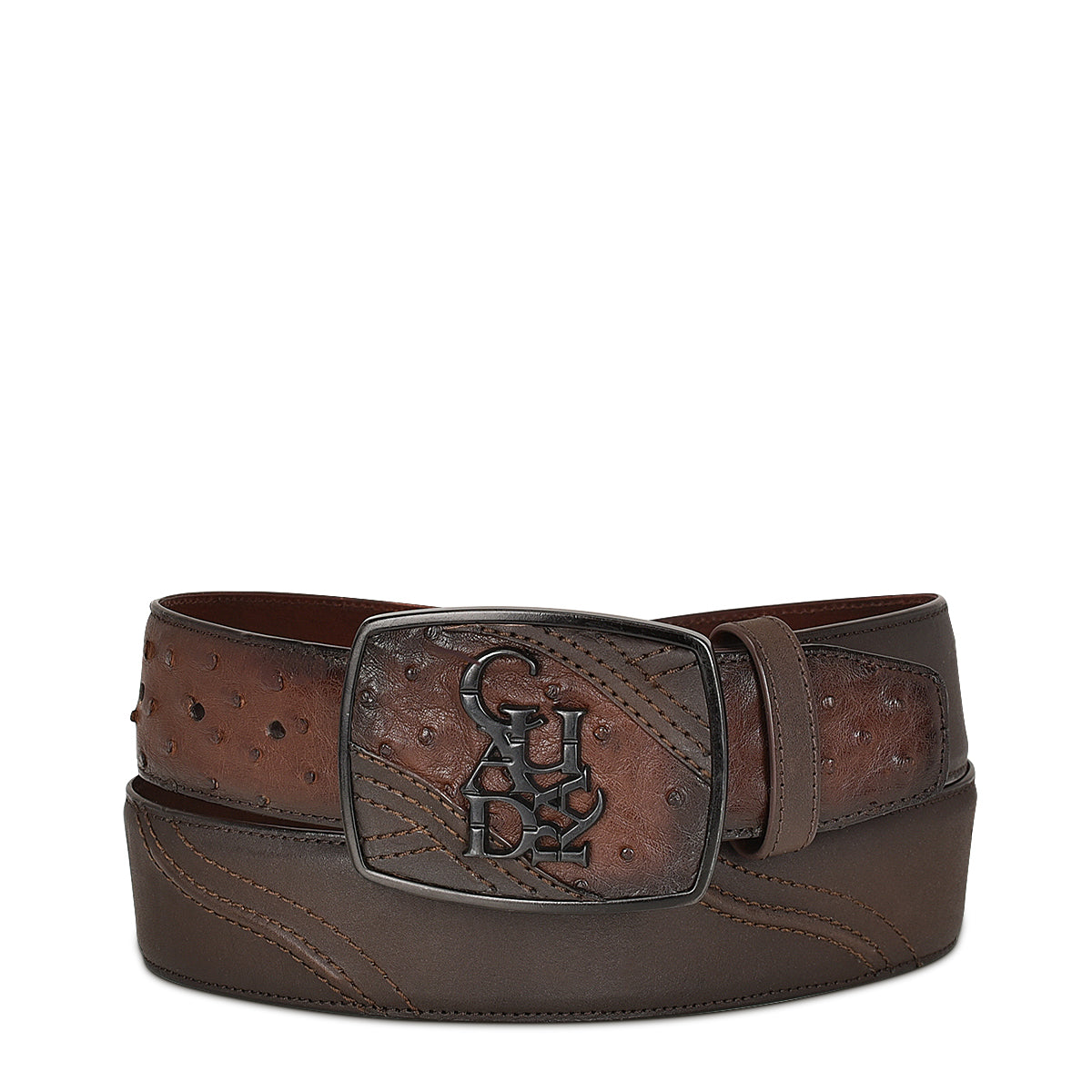 Cuadra Flame Brown Ostrich Belt BC280
