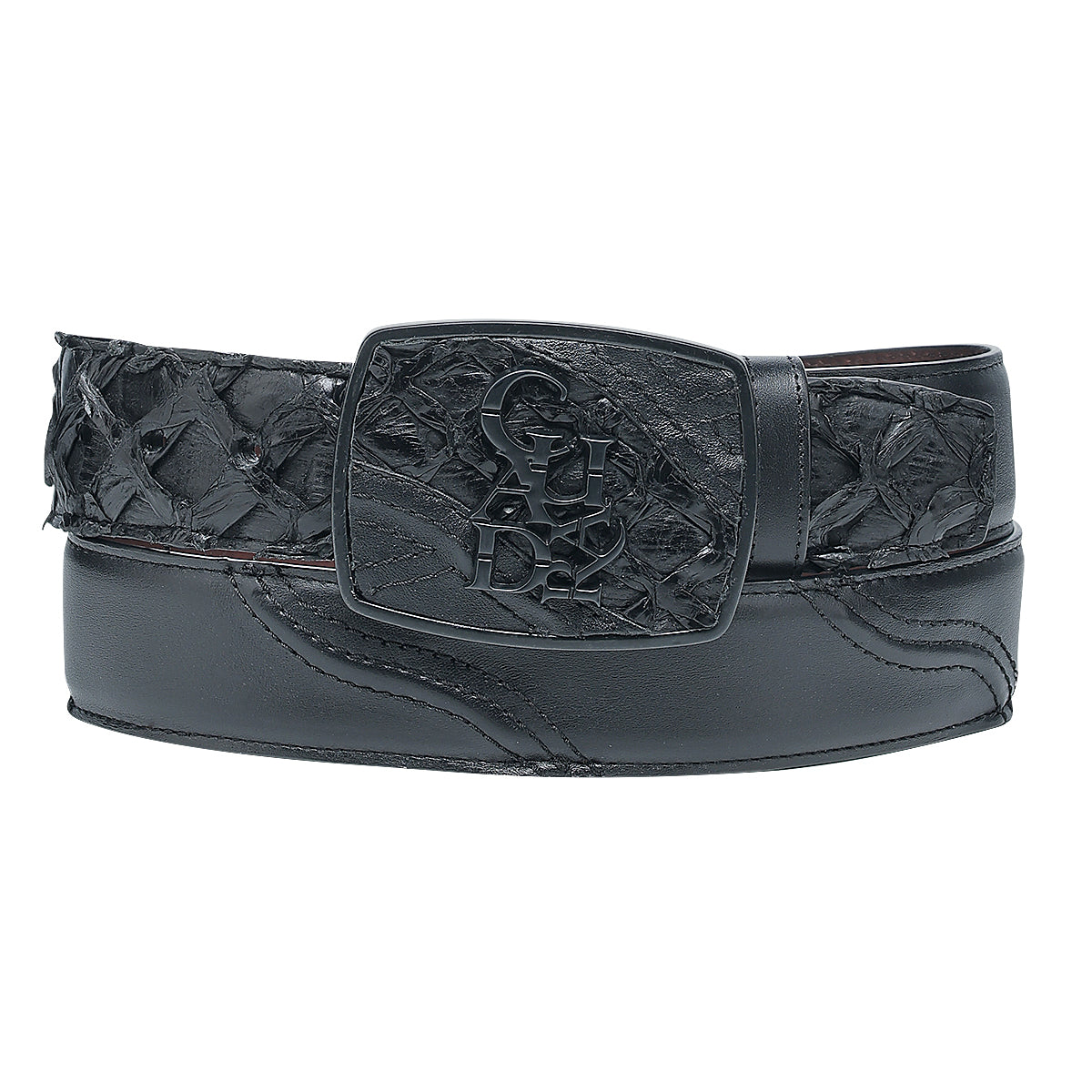Cuadra Black Pirarucu Belt BC357