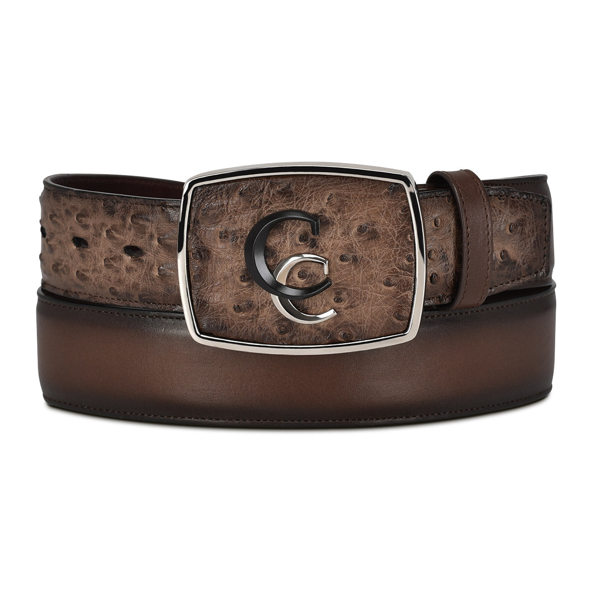 Cuadra Brown Ostrich Belt BC321
