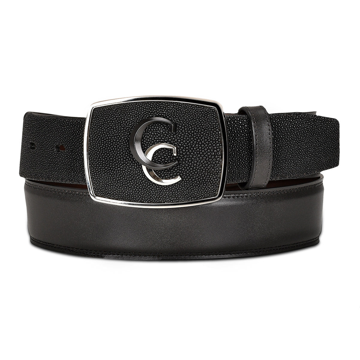 Cuadra Black Stingray Belt BC315