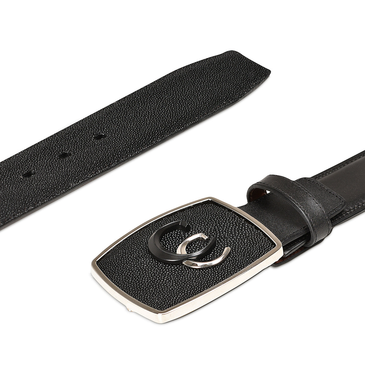 Cuadra Black Stingray Belt BC315