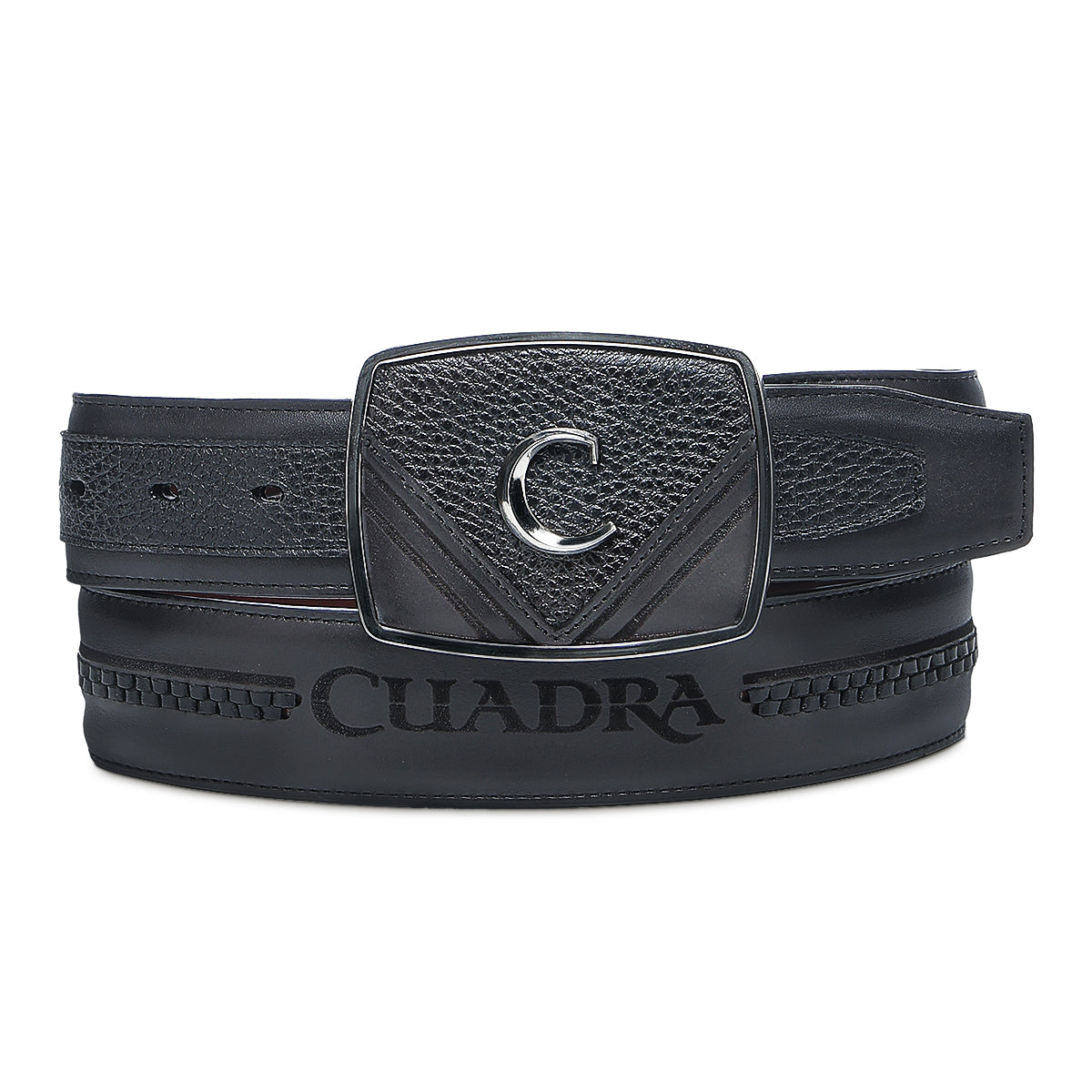 Cuadra Black Deer Laser Belt BC404