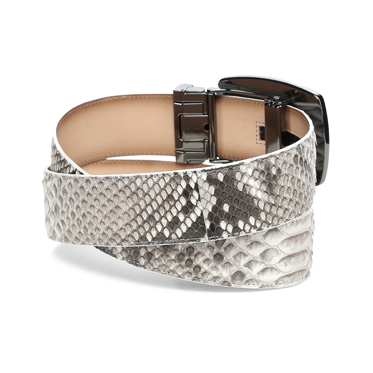 Cuadra Natrual Python Stitching Belt BC482