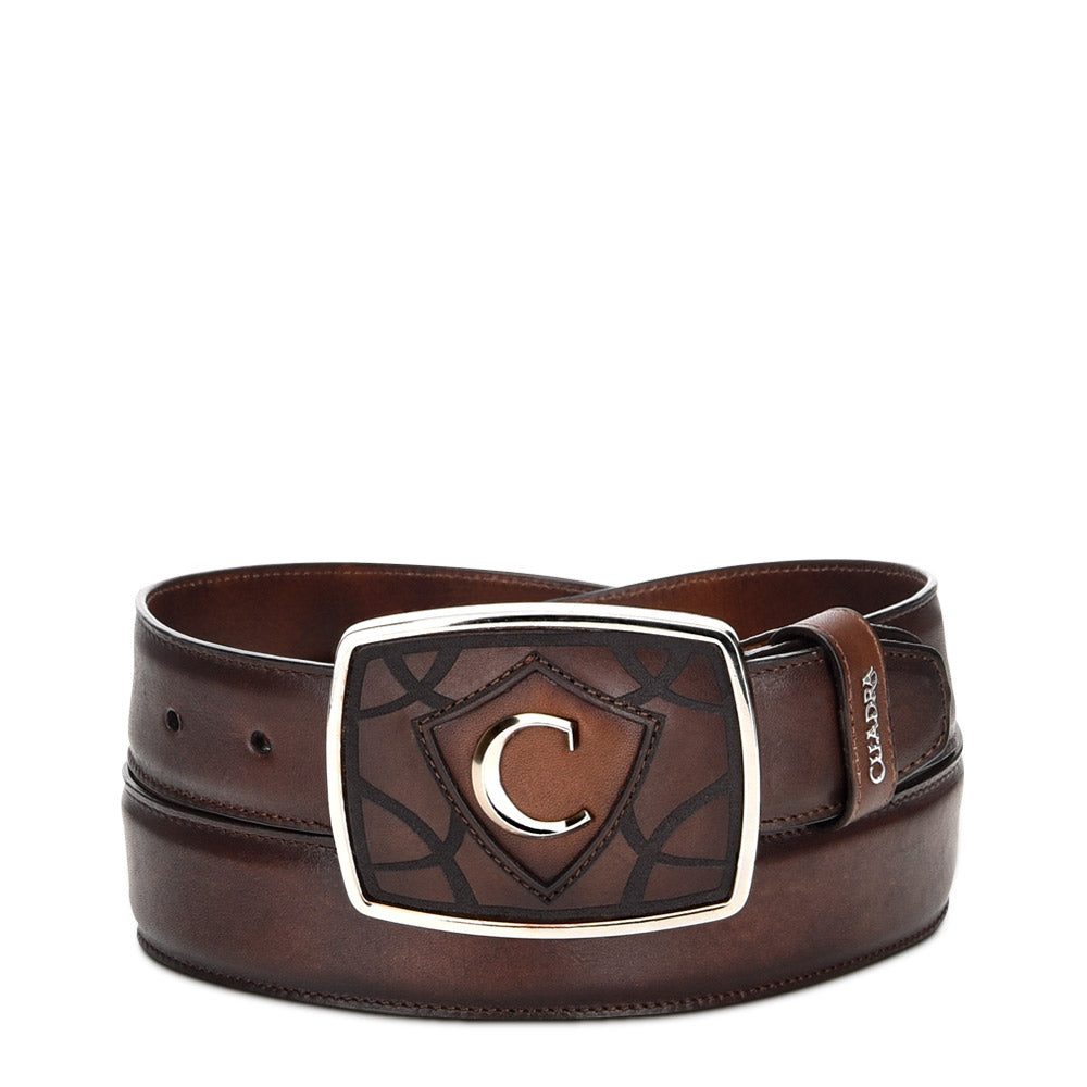 Cuadra Over Chestnut Laser Belt BC158