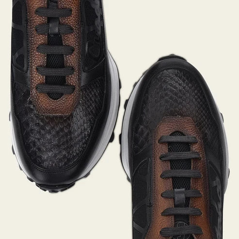 Franco Cuadra Grey Python Black Calf FC761