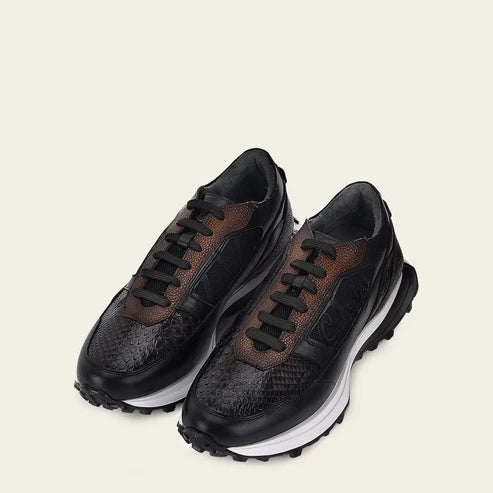 Franco Cuadra Grey Python Black Calf FC761