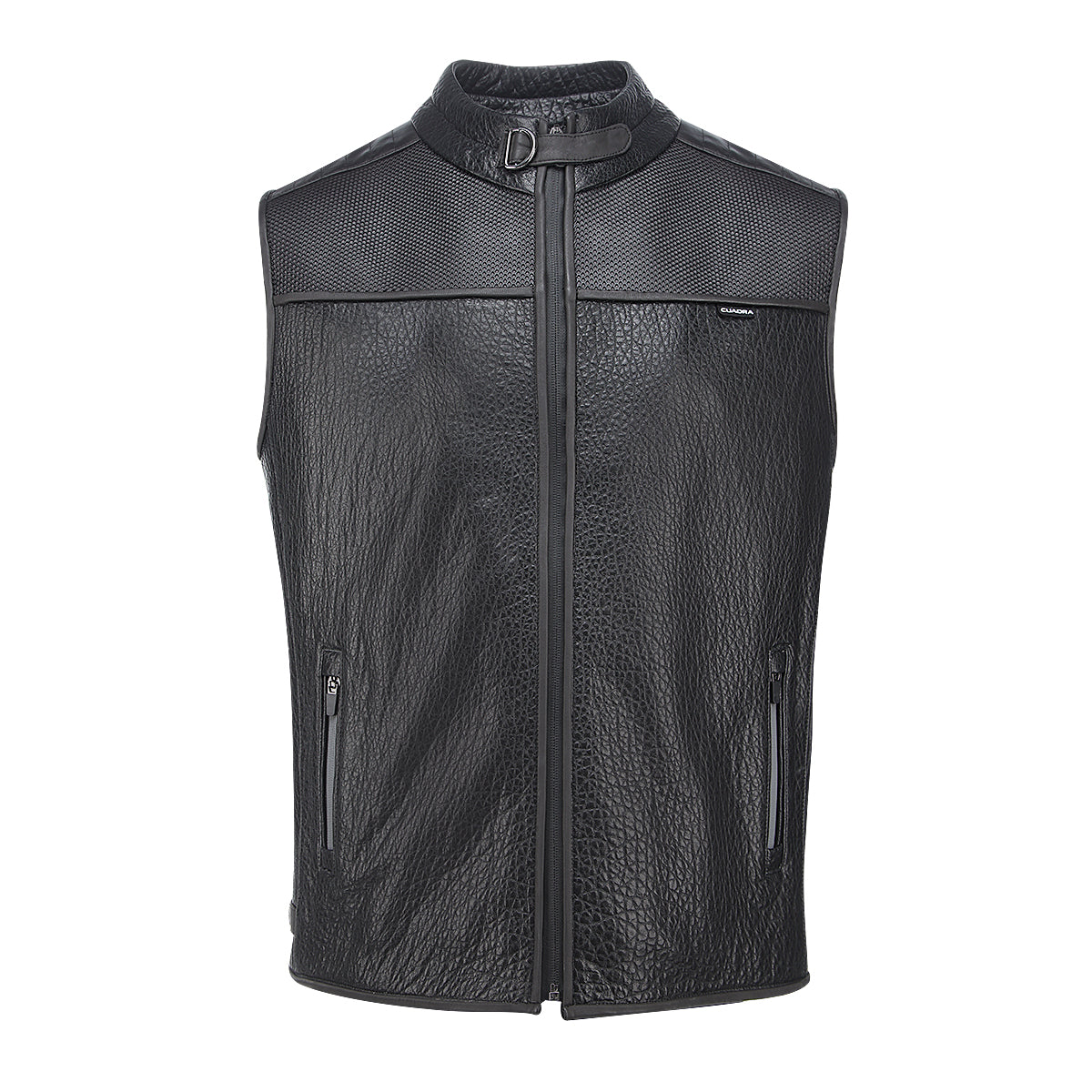 Cuadra Black Laser & Zipper Vest JC337