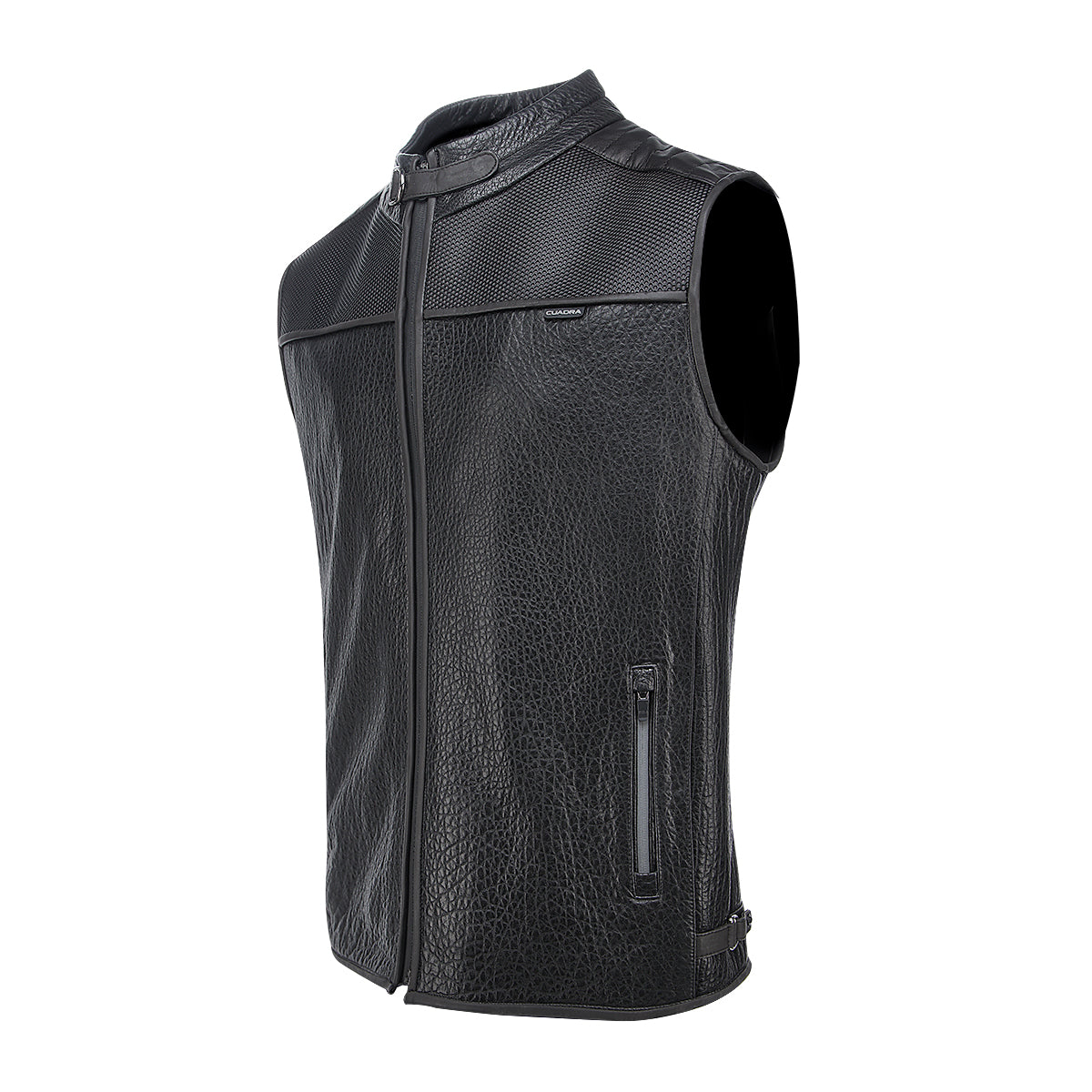 Cuadra Black Laser & Zipper Vest JC337