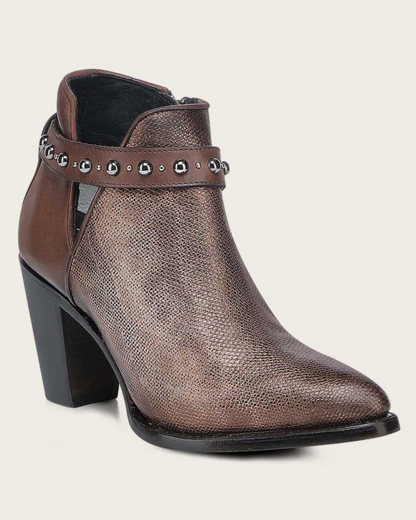 Cuadra Gold Karung Zipper & Studs Round Toe CU951