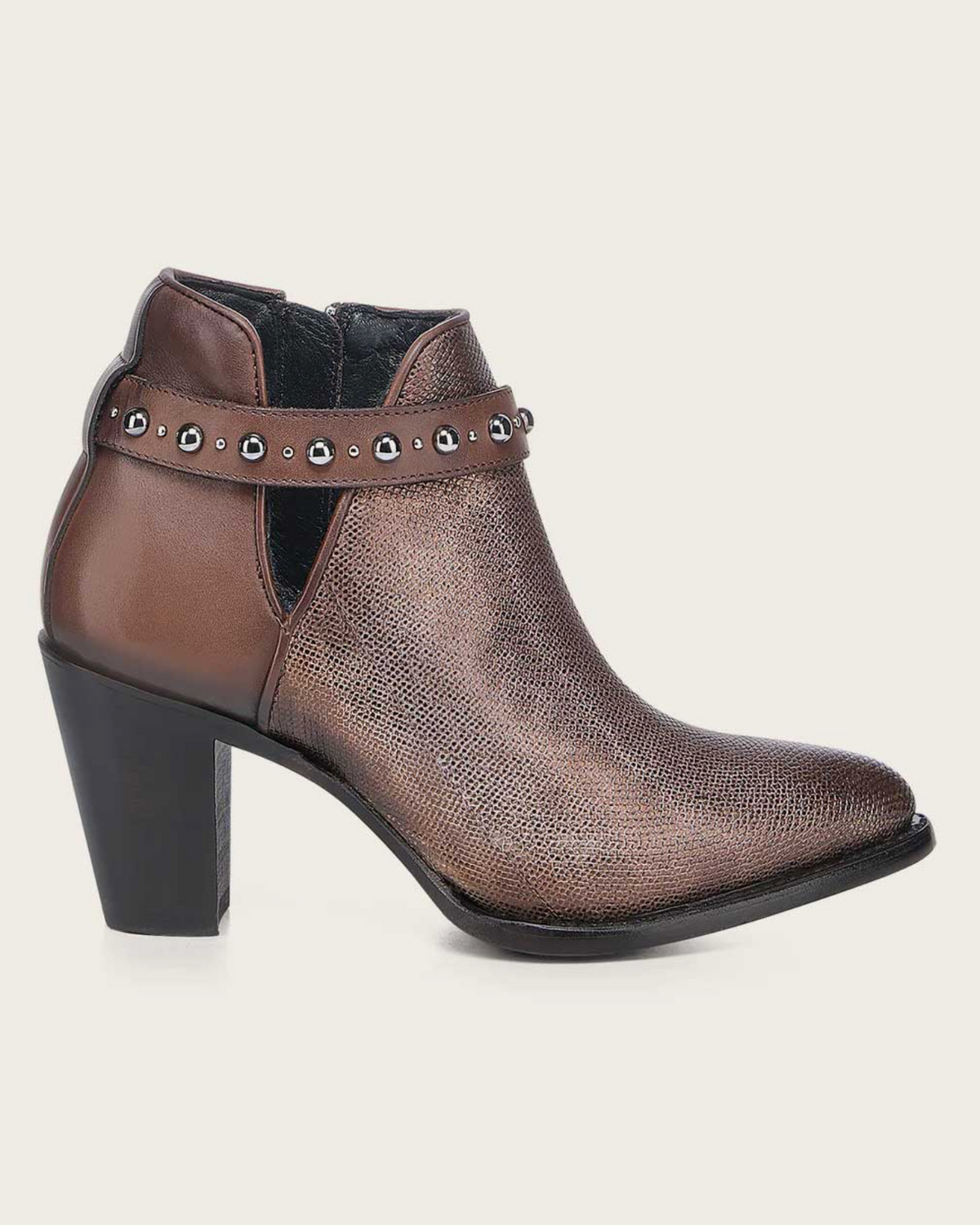 Cuadra Gold Karung Zipper & Studs Round Toe CU951