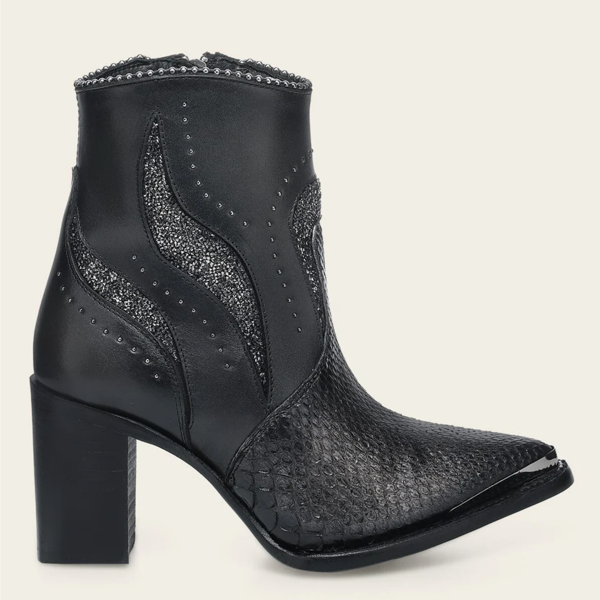 Cuadra Oxford Python Zipper & Studs Pointed Toe CU958