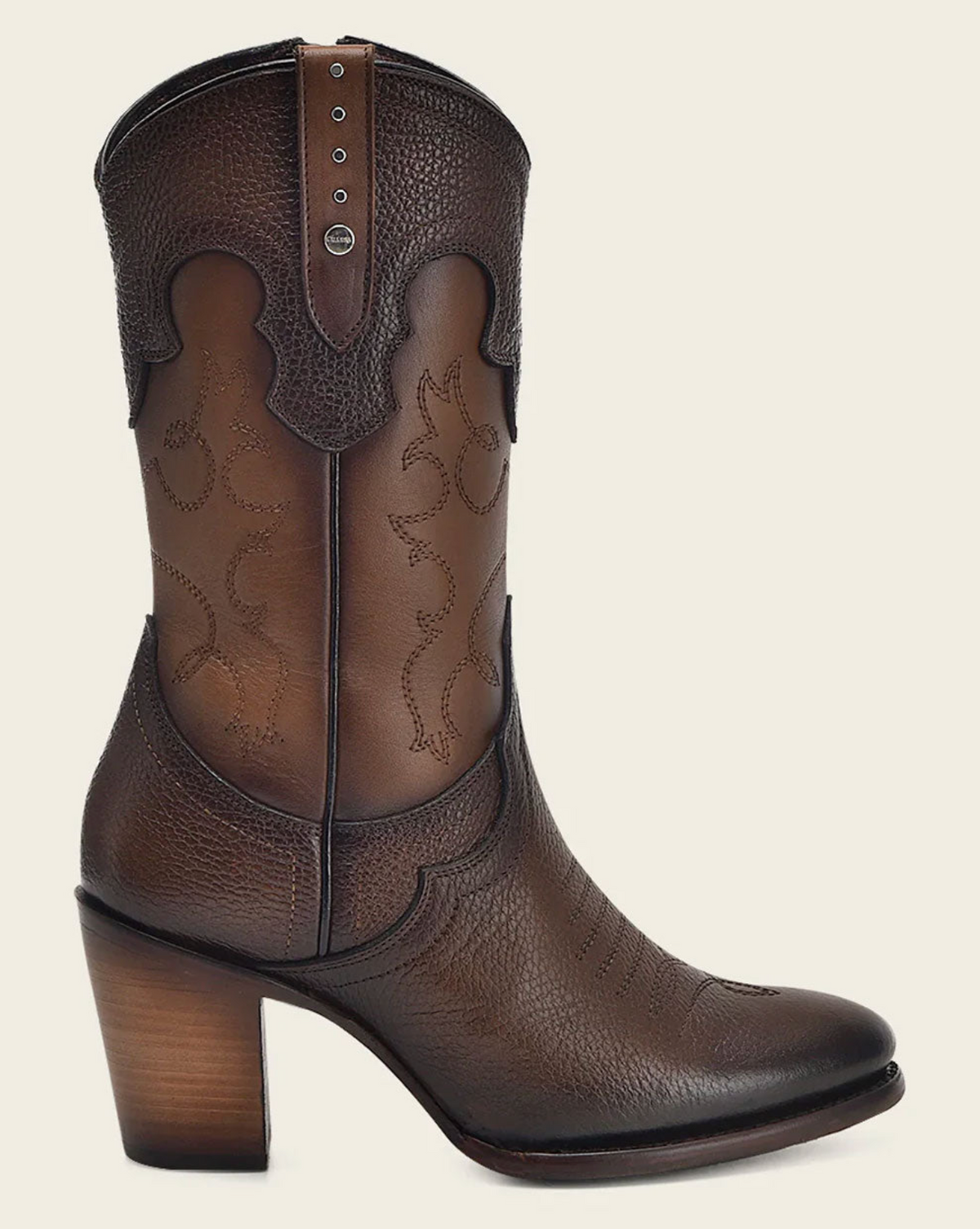 Cuadra Honey Embroidery & Studs & Zipper Snip Toe CU769