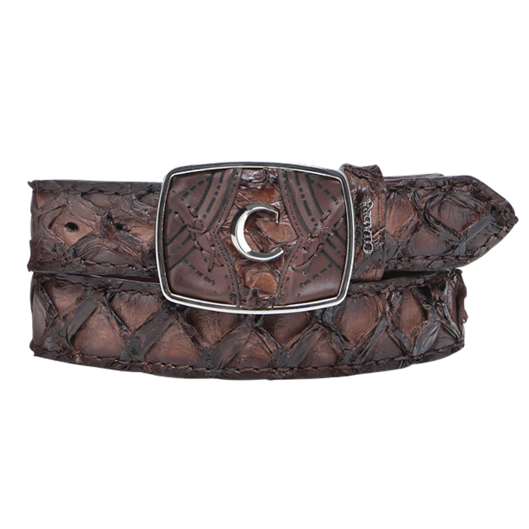 Cuadra Brown Pirarucu Belt BC390