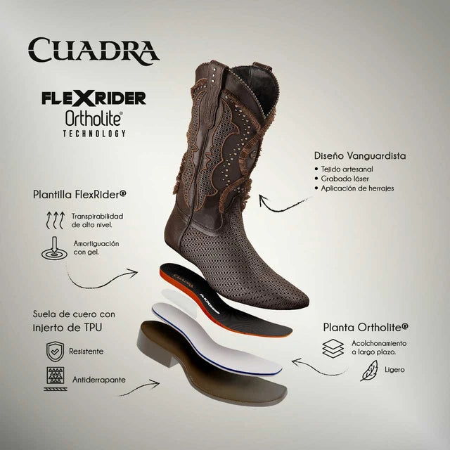 Cuadra Chocolate Laser & Embroidery & Studs CU997